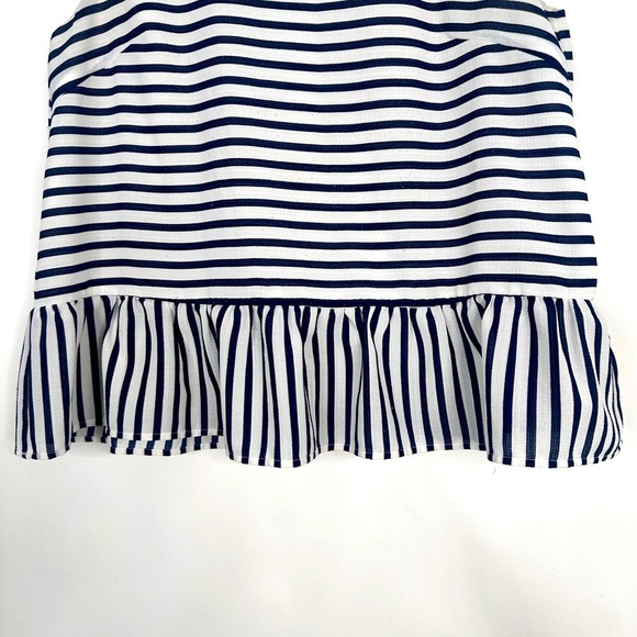 FRNCH sleeveless striped top with faux back buttons size Medium - Picture 5 of 13